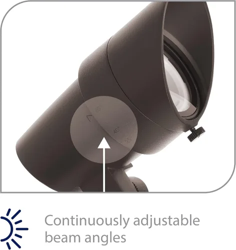 Miniatura 4 de WAC Iluminación de paisaje, luz LED de 12 V de tamaño pequeño con ángulo de haz ajustable y control de brillo integral, 50-420 lúmenes, 3000 K