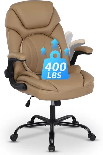 Miniatura 12 de Silla ergonómica de escritorio de oficina con brazos abatibles de apoyo trasero, cómoda silla de oficina ejecutiva, color negro
