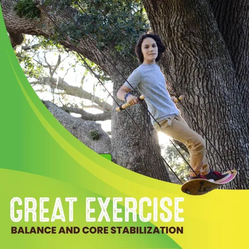 Miniatura 6 de Swurfer Stand Up TreeSkate Columpio para exteriores - Columpio de árbol para niños con asas ajustables, equipo de juego al aire libre para niños
