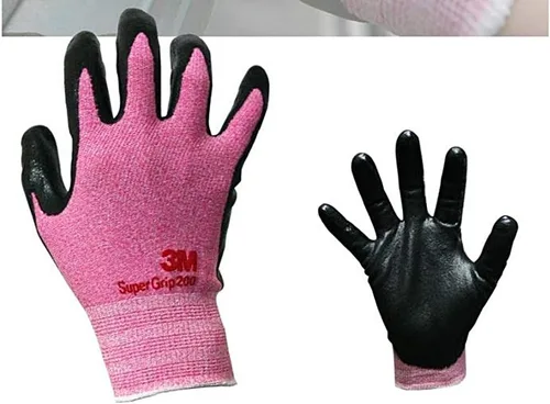 Miniatura 4 de 3M KOR - Guantes de trabajo recubiertos de espuma de nitrilo para mujer, guantes de nailon de seguridad, transpirables, agarre fino, lavables a