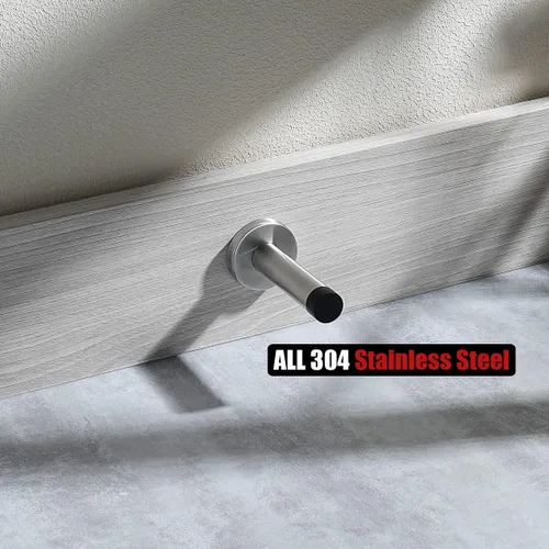 Miniatura 5 de JQK Tope de puerta, acero inoxidable 304 de grosor de 0.039 pulgadas (0.039 in), amortiguador de sonido, tope de puerta, protetor, 2 unidades, Punta