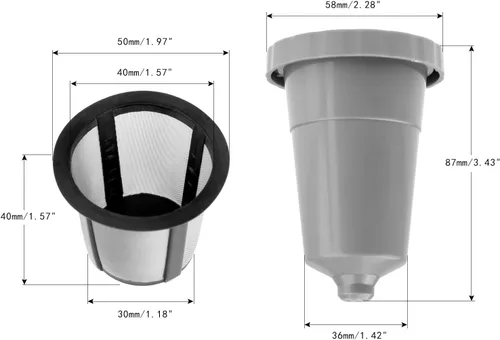 Miniatura 4 de Taza K reutilizable con filtro inferior, malla de acero inoxidable, cápsulas de café ecológicas de repuesto para cafeteras Keurig K Cup B30, B31, B40