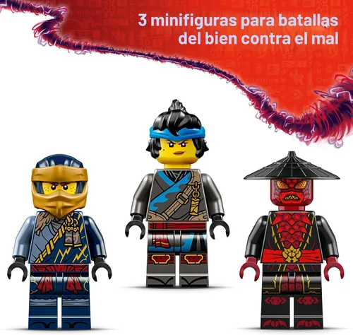 Miniatura 6 de LEGO NINJAGO Duelo de Carreras de Coches Ninja vs. Drix - Juguete de Construcción de Ninja para Niños en Preescolar - Juguete de Ninja con Ladrillo