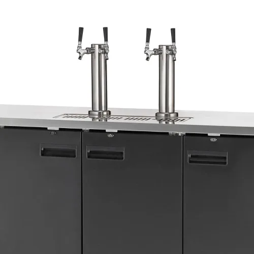 Miniatura 3 de Arctic Air ADD72R-2 Enfriador/dispensador/Kegerator de cerveza de barril directo de doble grifo de 73 pulgadas, negro, 115 V