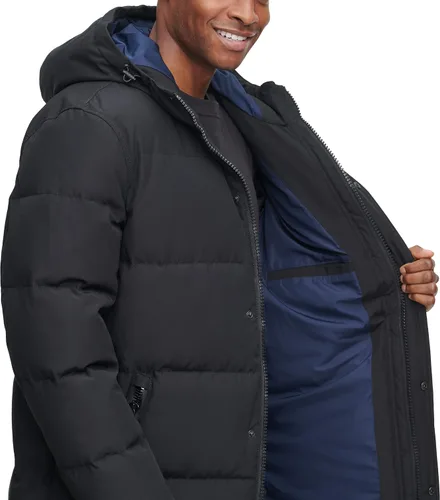 Miniatura 6 de DKNY Chaqueta de parka extra larga con capucha Arctic Cloth para hombre