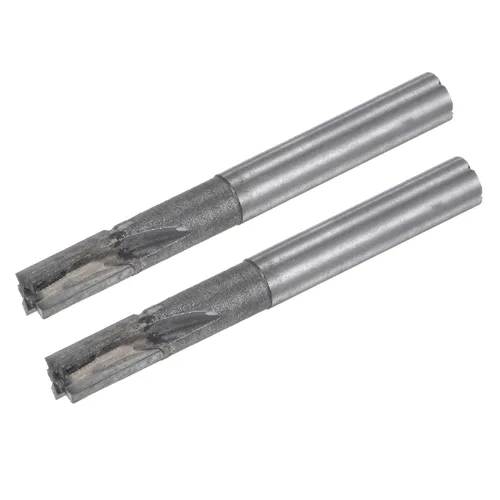 uxcell Molino de extremo de nariz cuadrada, punta de carburo de tungsteno de 0.315 in de diámetro de corte, 3 flautas rectas con vástago recto de