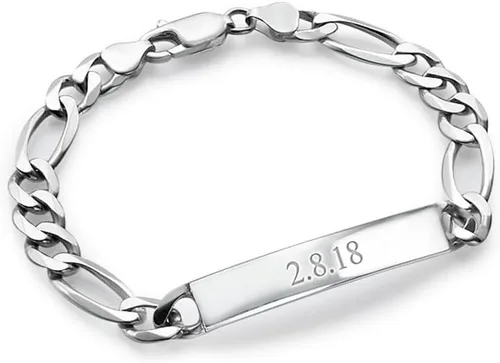 Miniatura 9 de MyNameNecklace Pulsera de identificación Amigo personalizada con inscripciones personalizadas, regalo de joyería para hombres, él, nombres