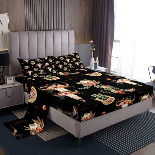 Miniatura 9 de Feelyou Juego de sábanas de Taichi para niños, tamaño individual, juego de sábanas Ying Yang con peces dorados, juego de ropa de cama para niños