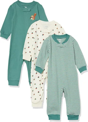 Tienda Essentials Unisex Babies' Cotton Footless Zip-Front Sleep and Play, Pack of 3