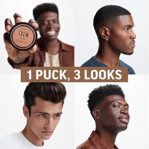 Miniatura 5 de American Crew Pomada para cabello de hombre, como gel para el cabello con fijación media y alto brillo, tamaño de viaje, set de regalo en dúo