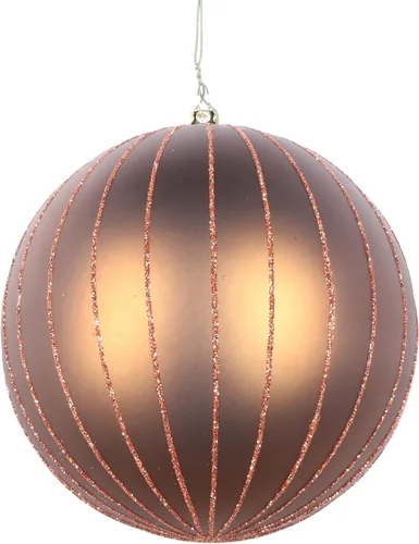 Miniatura 19 de Vickerman Adorno navideño de bola de avena mate con purpurina de 5 pulgadas. Incluye 4 piezas por bolsa.