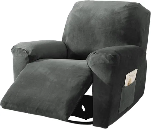 Miniatura 12 de NORTHERN BROTHERS Velvet - Funda para sofá reclinable de 3 plazas, 8 piezas, funda elástica y antideslizante, lavable, apta para mascotas y niños