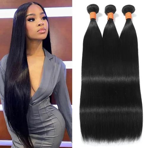 Miniatura 11 de 613 paquetes de cabello humano rubio ondulado, 3 paquetes de 10, 12, 14 pulgadas, 100% sin procesar, 10A, paquetes de cabello humano virgen