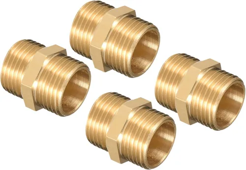 Miniatura 6 de M METERXITY Paquete de 8 accesorios de tubería de rosca macho, accesorio de tubería de rosca macho hexagonal G1/8 x G1/8, adaptador de acoplador