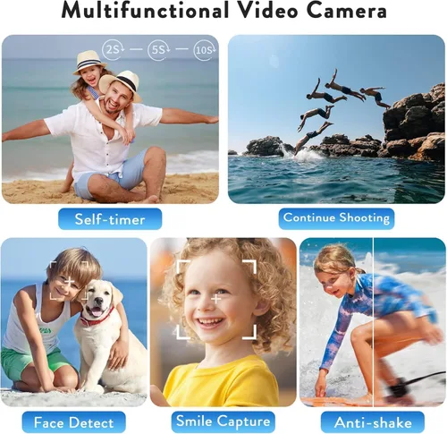 Miniatura 7 de Videocámara FHD 1080P 36MP YouTube Vlogging Cámara Grabadora Pantalla de 3.0 Pulgadas con Rotación de 270 Grados Videocámaras con Zoom Digital 18X