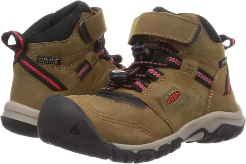 Miniatura 7 de KEEN Botas de senderismo unisex Ridge Flex de altura media de cuero impermeables para niños