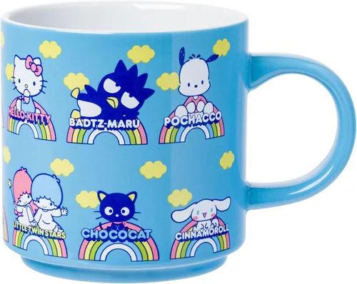 Miniatura 23 de Silver Buffalo Sanrio Hello Kitty - Taza de cerámica con lunares rojos y blancos, 20 onzas Hello Kitty lunares rojos y blancos