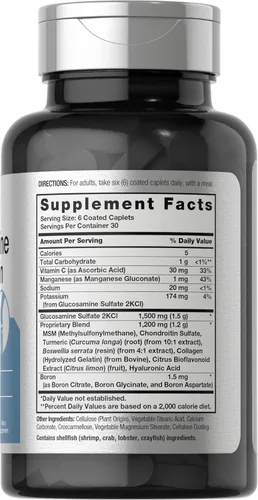 Miniatura 2 de Horbäach Glucosamina Condroitina Más MSM y Cúrcuma 180 Cápsulas Recubiertas Suplemento Sin OGM, Sin Gluten