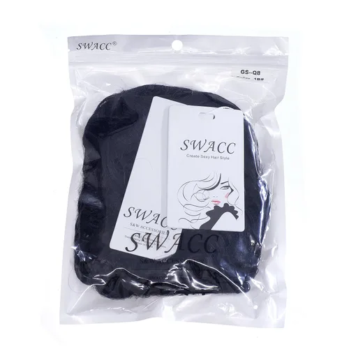 Miniatura 7 de SWACC Extensiones de Cabello Corto y Rizado Desordenado con Moño, Postizos de Cabello, Peines de Pelo de Estiramiento Fácil, Clips de Cola de Off