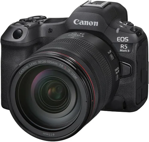 Miniatura 3 de Canon Cámara sin espejo EOS R5 Mark II con RF24-4.134 in F4 L es lente USM, sensor retroiluminado de fotograma completo, 45MP, video 8K, fotografía