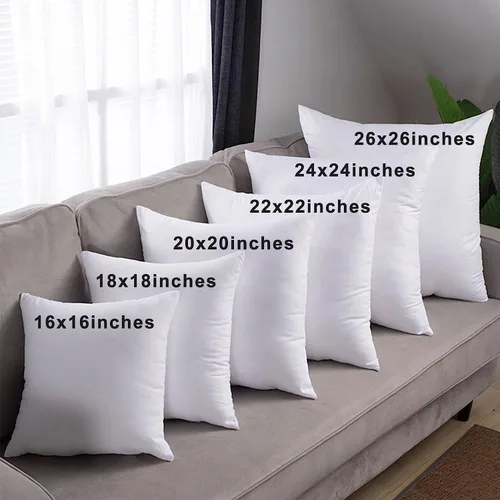 Miniatura 7 de HITO 12x20 Insertos de almohada (Juego de 2) - Fundas de almohada decorativas 100% algodón con relleno de alternativa al plumón, color blanco