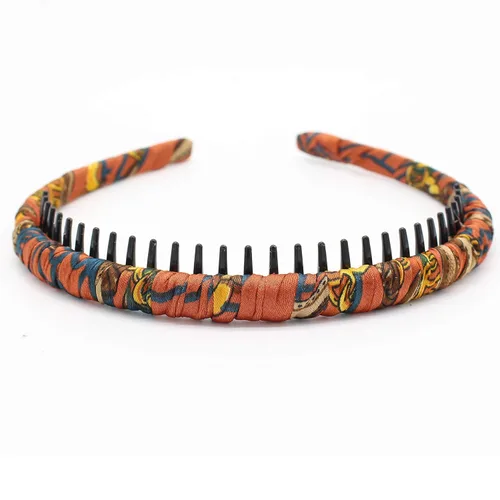 Miniatura 6 de JOBAND Diademas bohemias para mujer, bandas antideslizantes para el cabello, peine de dientes, accesorios para el cabello, aro de resina (4 piezas)