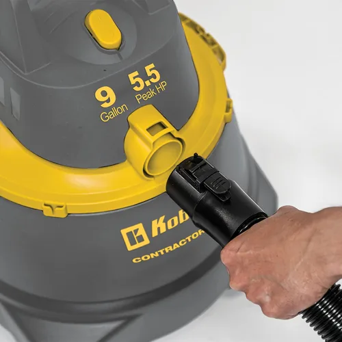 Miniatura 3 de Koblenz Aspiradora en seco y húmedo para contratistas, aspiradora para lugares de trabajo, 9.0 galones/5.5 HP potente aspiradora para suciedad seca