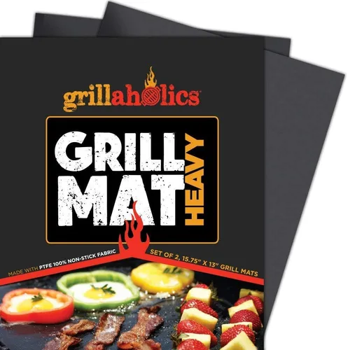Miniatura 6 de Grillaholics Paquete pesado de cepillo de parrilla de latón Essentials + alfombrilla antiadherente para parrilla
