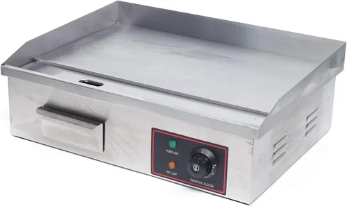 Miniatura 6 de Plancha eléctrica de encimera plana, parrilla comercial de acero inoxidable con control de temperatura ajustable, parrilla de restaurante