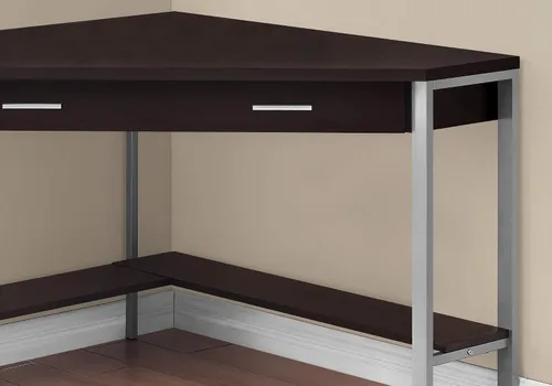 Miniatura 4 de Monarch Specialties Escritorio esquinero con almacenamiento y estante, mesa de estudio para computadora portátil, estación de trabajo para oficina