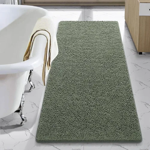 Miniatura 54 de LOCHAS Alfombra de Baño de Lujo Lanuda Tapete de Baño 24 x 17 Pulgadas, Alfombras de Baño Lavables Antideslizantes para Baño y Ducha, Alfombras