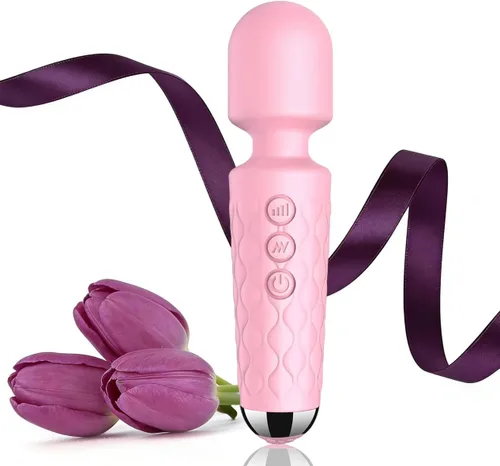 Miniatura 8 de AEVEONE Masajeador personal, función de varita de mano, silencioso e impermeable, 20 velocidades, 8 patrones de vibración inalámbrica para cuello