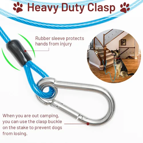 Miniatura 4 de Correa corta para perro, a prueba de mordidas, cable de amarre para perro de 5 pies con mango acolchado suave reflectante para entrenamiento, Azul