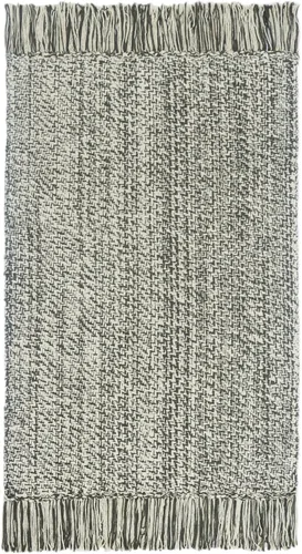 Miniatura 15 de COTTON CRAFT Alfombra tejida de área, paquete de 2 alfombras de algodón con textura jacquard, alfombra rústica bohemia con flecos, lavable a