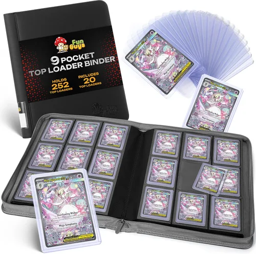 Miniatura 27 de FunGuys Toploader - Carpeta de almacenamiento para tarjetas, 252 carpetas con 9 bolsillos superiores, colección de tarjetas para Yugioh, MTG, TCG