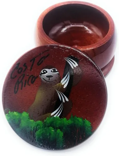 Miniatura 20 de Joyero de madera - Decoración pintada a mano - Juego de 1 joyero auténtico de la selva tropical costarricense - Artesanal - Estuche