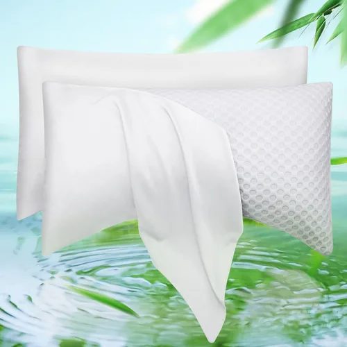 Miniatura 10 de ELIBABA Funda de almohada refrescante de bambú para dormir de lado, tamaño king, 20 x 36 pulgadas, lila claro Morado claro