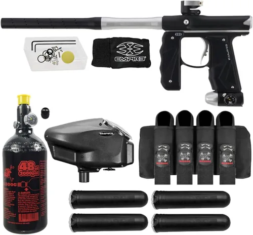 Miniatura 12 de Maddog Empire Mini GS Marcador de Pistola de Paintball Electrónico Completamente Automático con Tanque de Paintball HPA 48/3000, Cargador Polvo