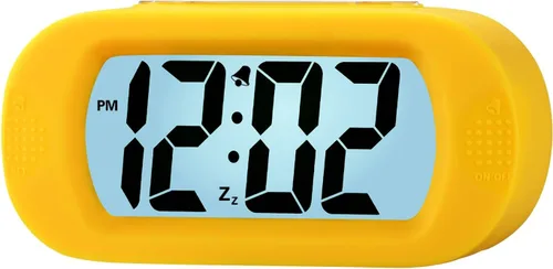 Miniatura 10 de Plumeet Reloj Despertador para Niños LCD Digital Grande Relojes Despertadores de Viaje con Repetición y Luz Nocturna - Sonido Ascendente