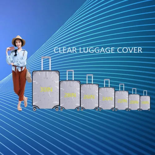 Miniatura 6 de Kinglighten Funda protectora de equipaje de PVC transparente de plástico para maleta, protectores de viaje para equipaje, Transparente, Viajes