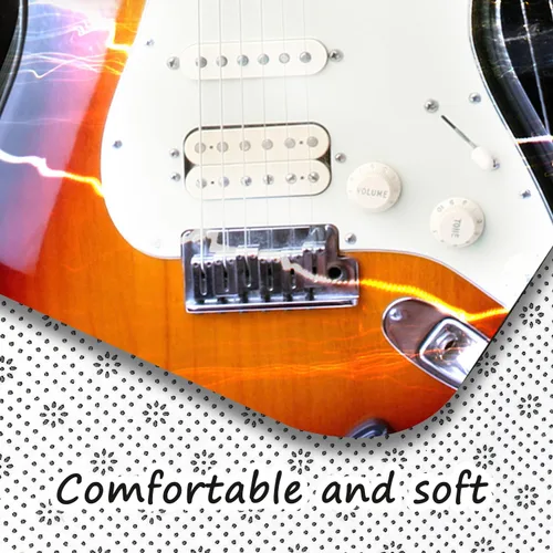 Miniatura 4 de Alfombra de área grande lavable de 5 x 6 pies para sala de estar, dormitorio, decoración del hogar, guitarra, música, instrumentos musicales