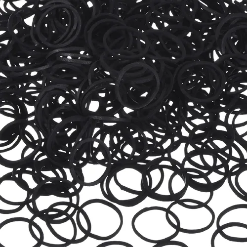 Miniatura 8 de Hicarer 1000 mini bandas de goma bandas elásticas suaves para peinados de cabello (1.5 cm, transparente)