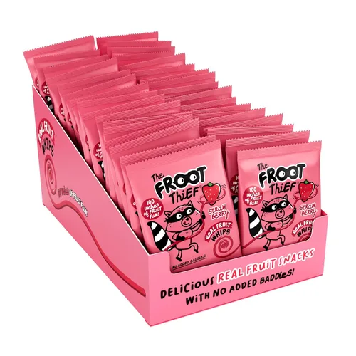 Miniatura 14 de THE FROOT Thief Golosinas de fruta real, sin frutos secos, perfectas para almuerzos escolares, bolsas individuales para niños, manzana, paquete de 5