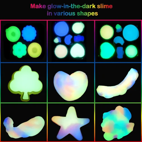 Miniatura 4 de Paquete de 48 juguetes de limo Galaxy Slime, que brilla en la oscuridad, recuerdos de fiesta para niñas y niños, no pegajosos, súper suaves