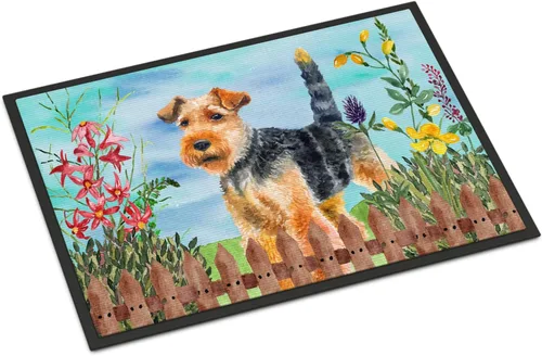 Miniatura 26 de Caroline's Treasures CK1311MAT Cavalier Spaniel Poinsettas - Felpudo de 18 x 27 pulgadas, tapete para puerta delantera, interior y exterior