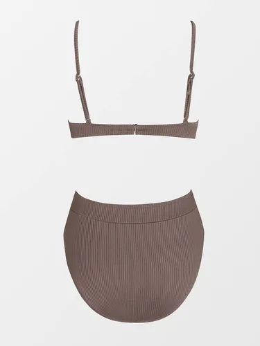 Miniatura 5 de CUPSHE Conjunto de bikini de dos piezas para mujer, traje de baño de cintura alta con cuello redondo