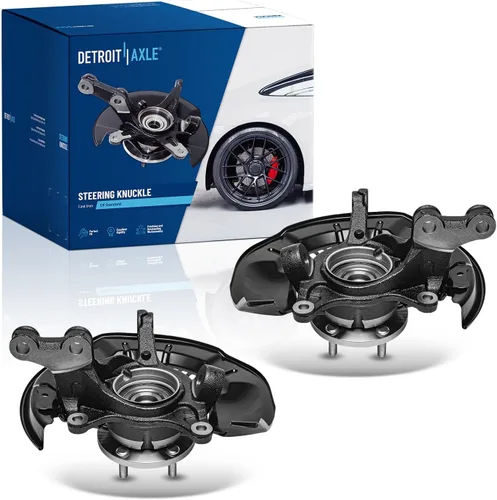 Miniatura 88 de Detroit Axle - Conjunto de manguetas de dirección delanteras de 2 piezas para Hyundai Accent 06-11, 2 manguetas de dirección y conjunto de buje
