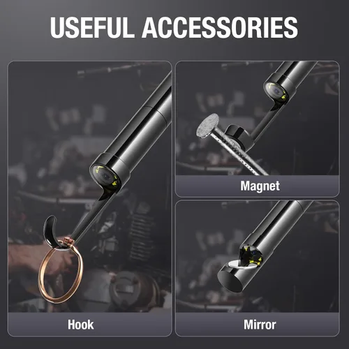 Miniatura 7 de Teslong - Cámara endoscopio USB C con luz, cámara de boroscopio de serpiente tipo C con 8 luces LED, cámara de inspección flexible impermeable de 10
