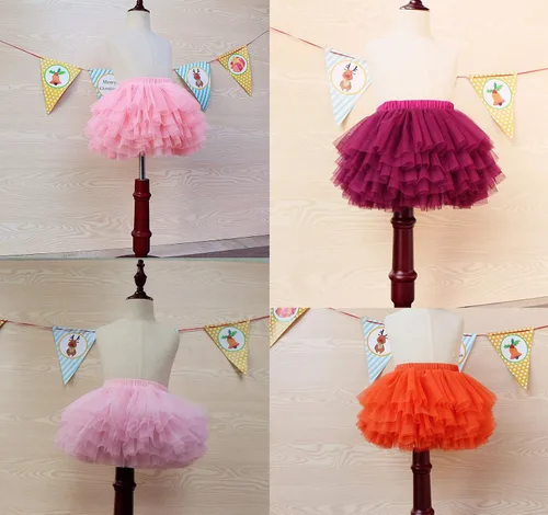Miniatura 7 de Falda tutú para niña pequeña de 6 capas de tul tutús 1-8T