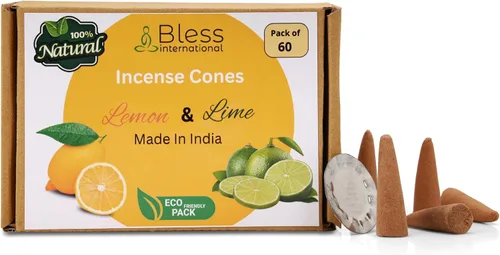 Miniatura 53 de Bless International Flor de naranja 100% natural - Conos de incienso hechos a mano, sumergidos a mano, orgánicos, sin productos químicos